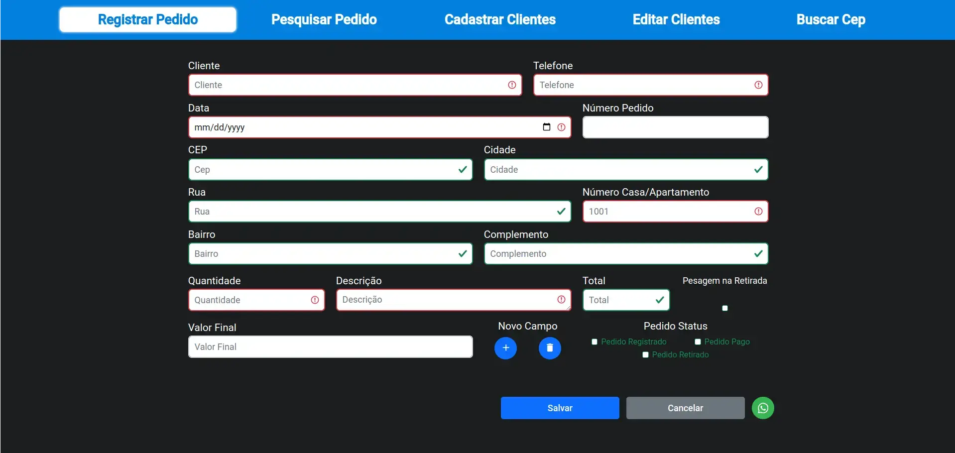 sistema de controle de estoque de lavanderia.
